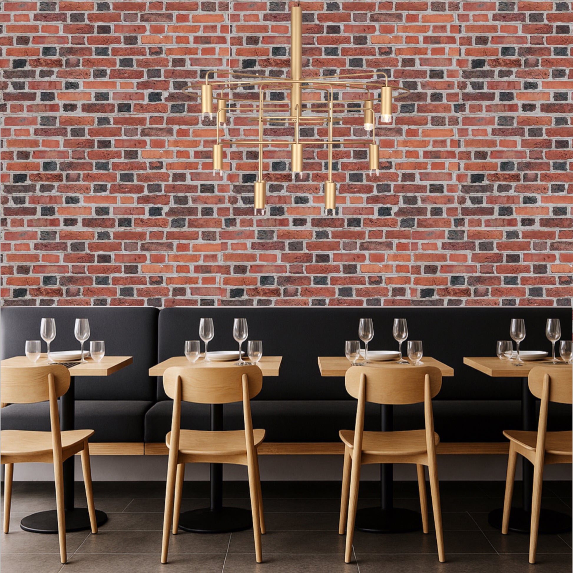 Echo-less Printed Acoustic Panel 1200x600mm – Red Brick