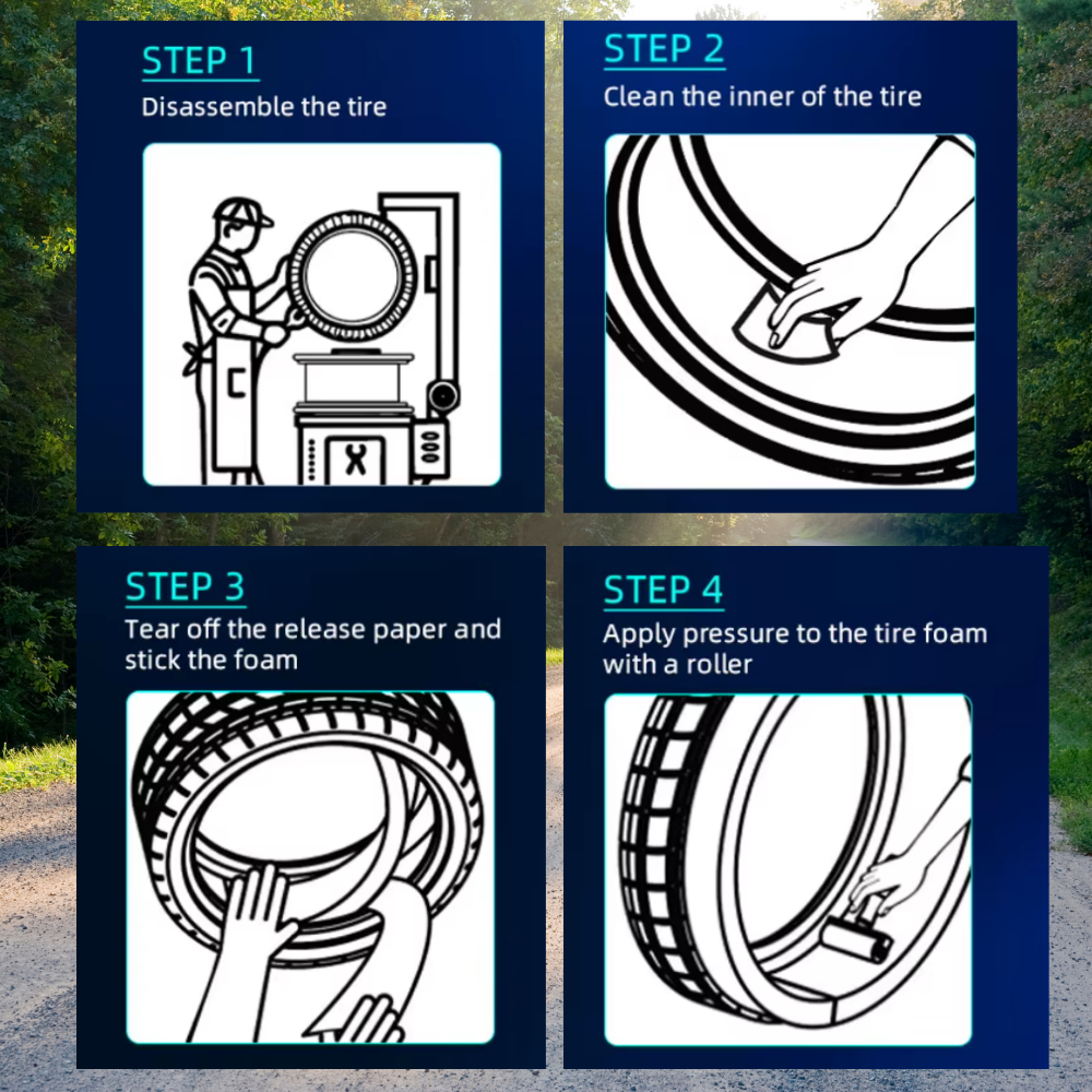 ASLONG  Tyre Silent Foam with Puncture Protect RLY-140C