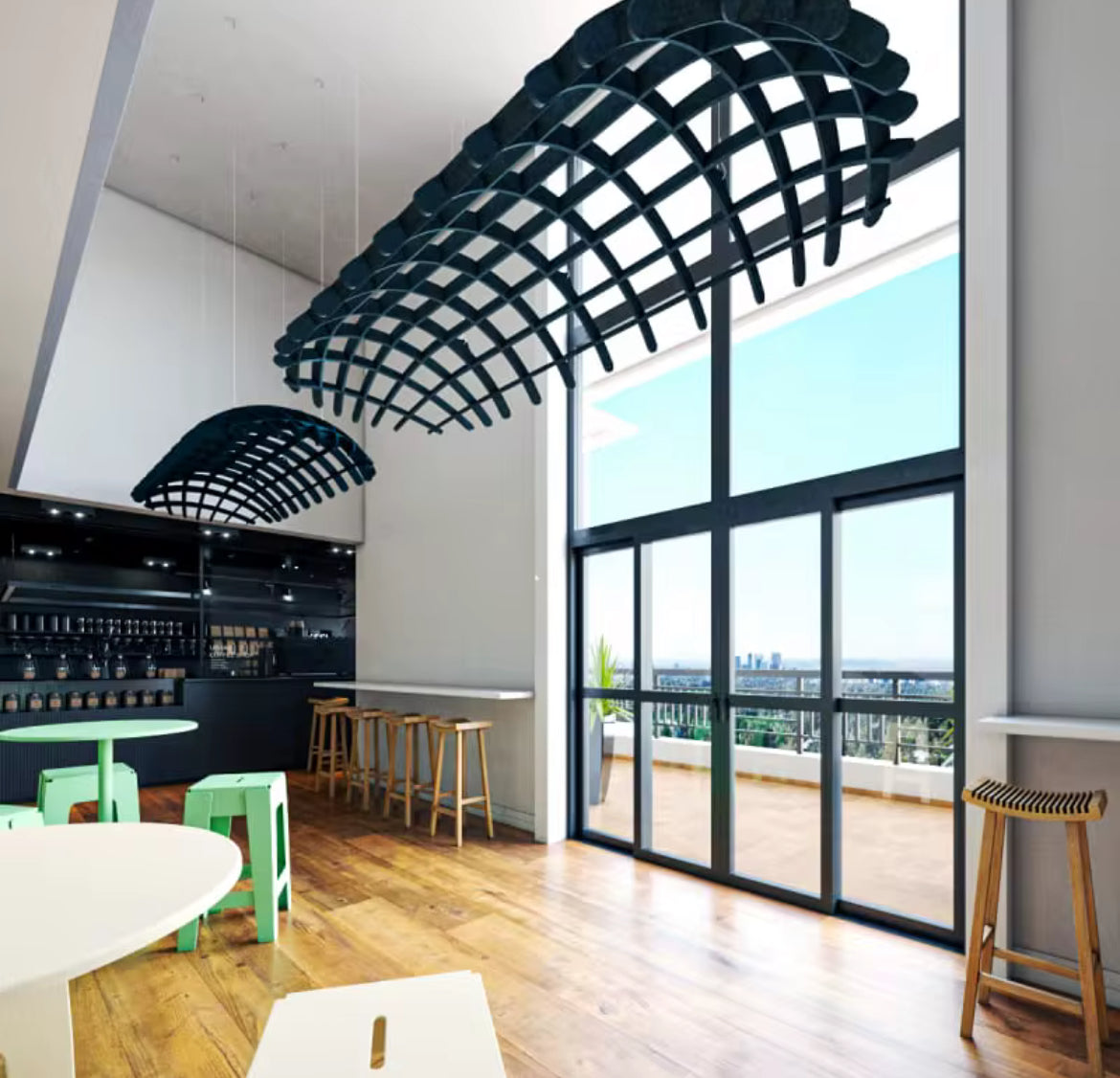 Acoustic Ceiling Baffle Grids