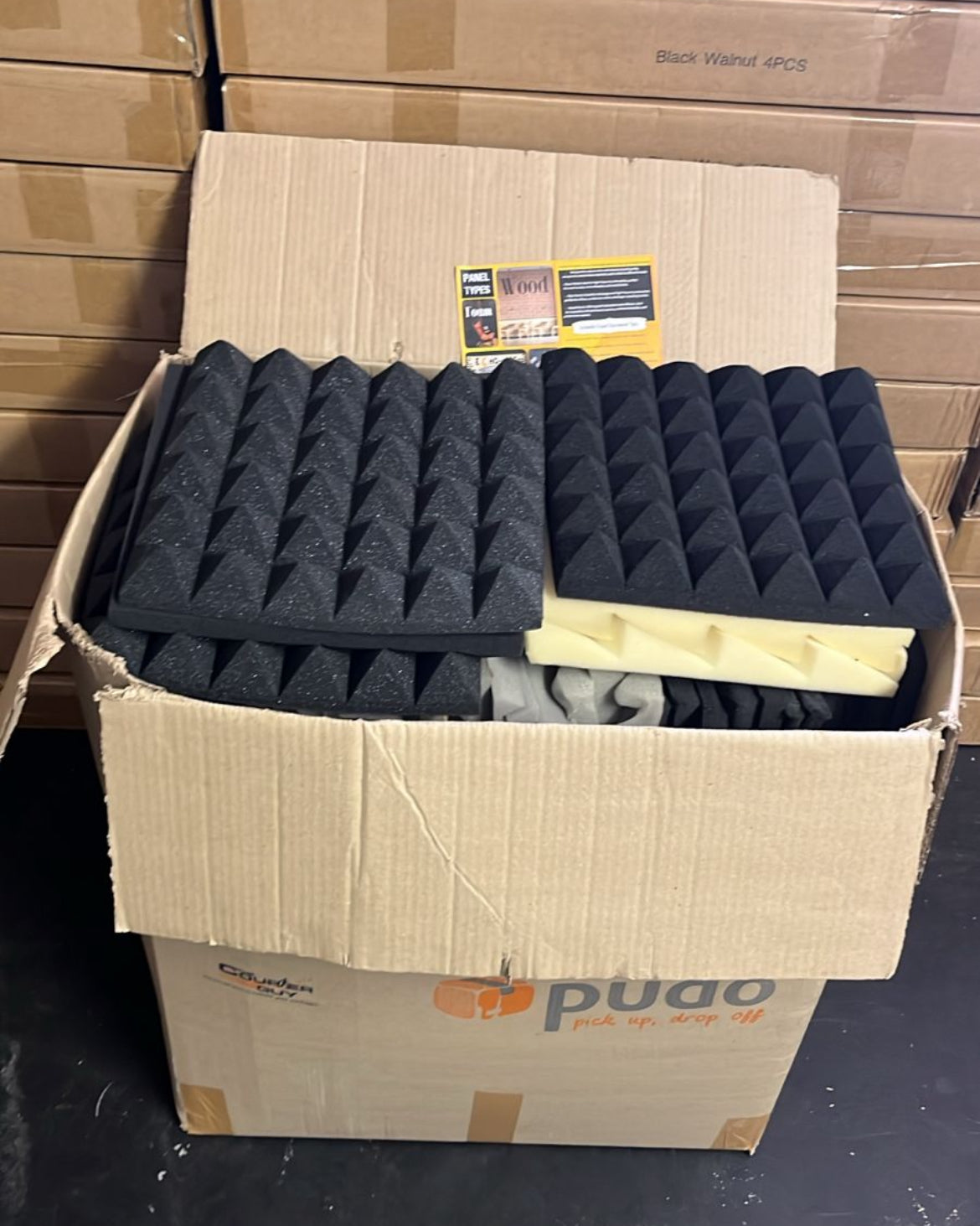 Budget Buy – Sample Stock Foam Acoustic Panels (Box of 73)