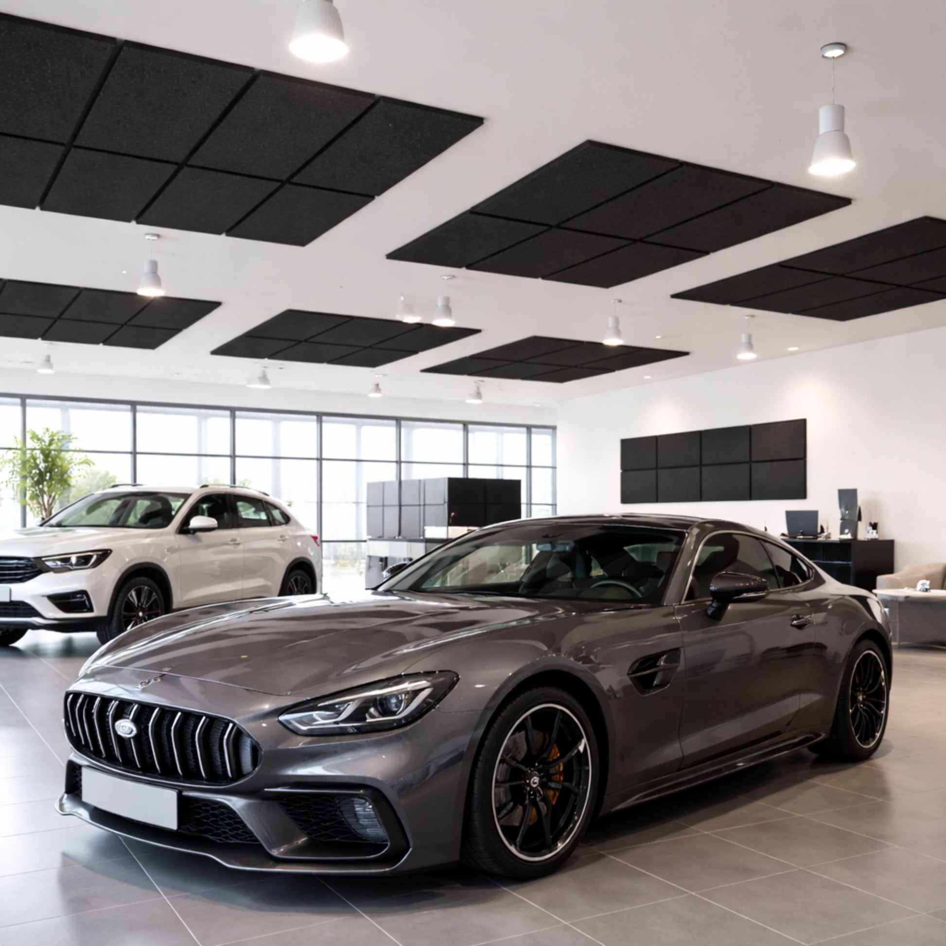 Echo-Less Acoustic Panels Rectangle  60x30cm Polyester Fibre Black 3 pack