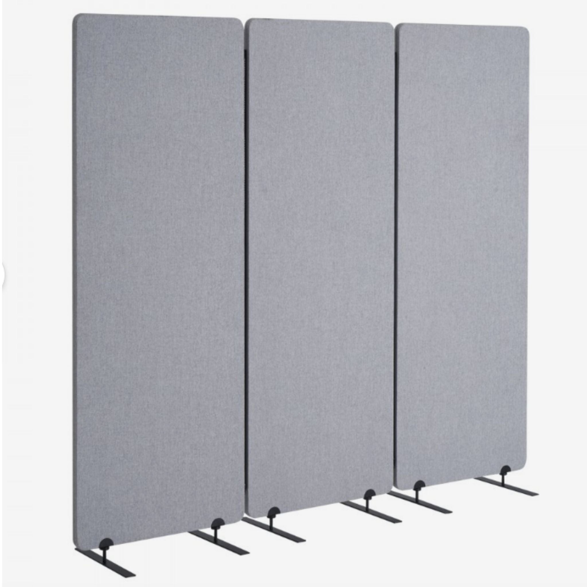 Echo-Less Acoustic Room Divider Set Grey/Blue 1840x1670mm 3 Panel ...