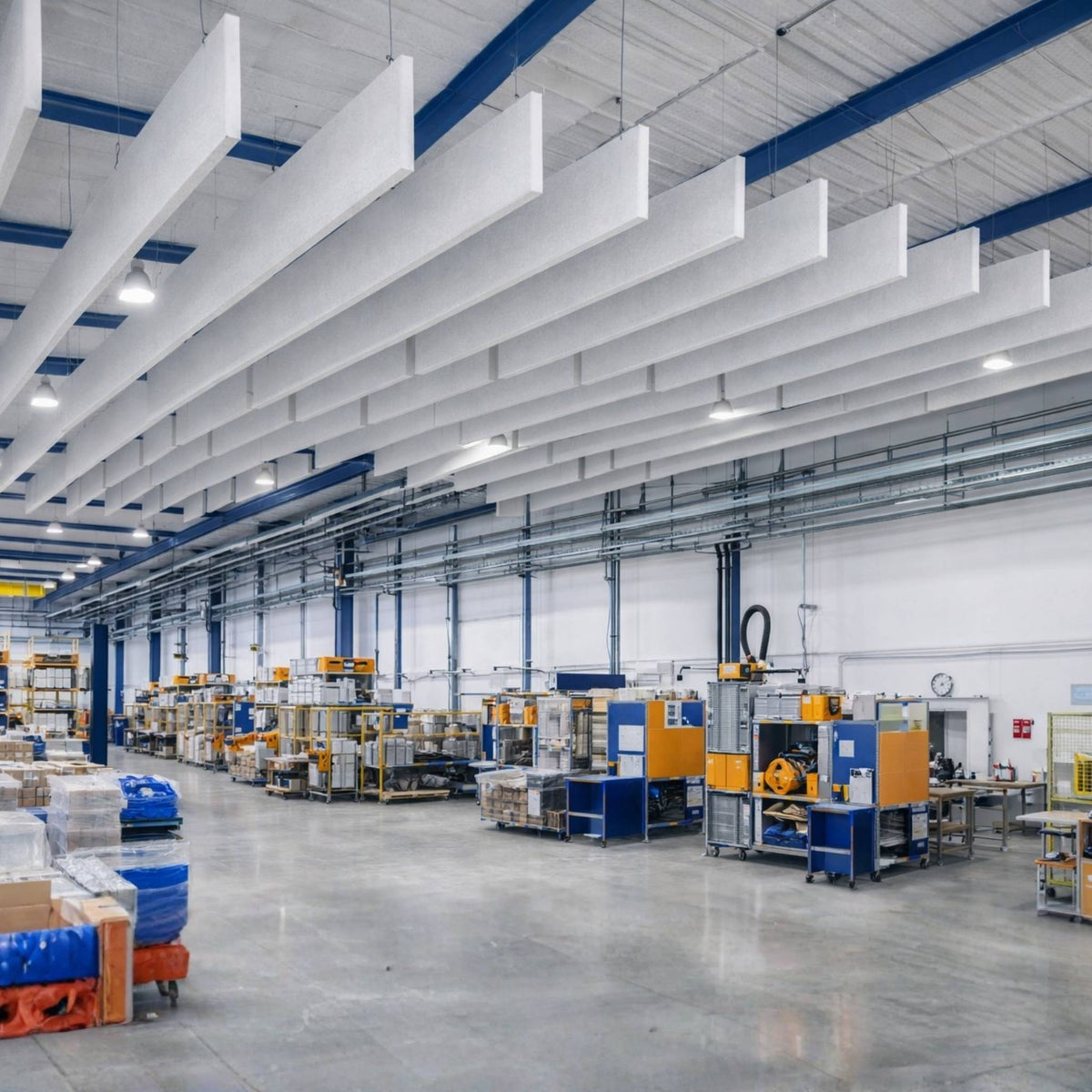 Linear Acoustic Ceiling Baffles 120x30cm (Set of 8) - Echo-Less – Echo ...