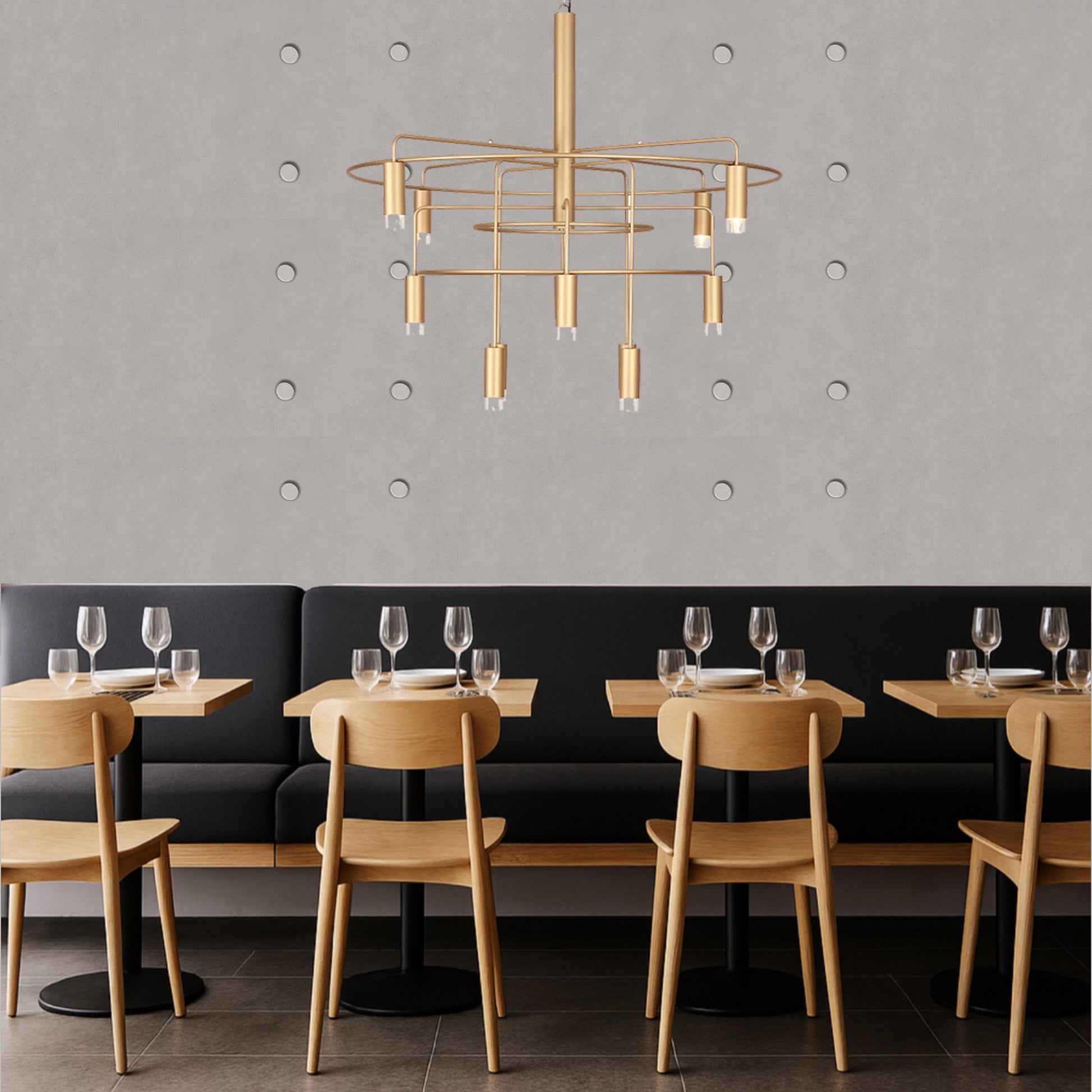 Echo-less Printed Acoustic Panel 1200x600mm – Grey Concrete Slab