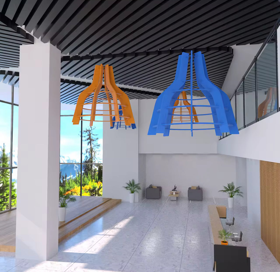 Acoustic Ceiling Baffle Creative Cut Outs