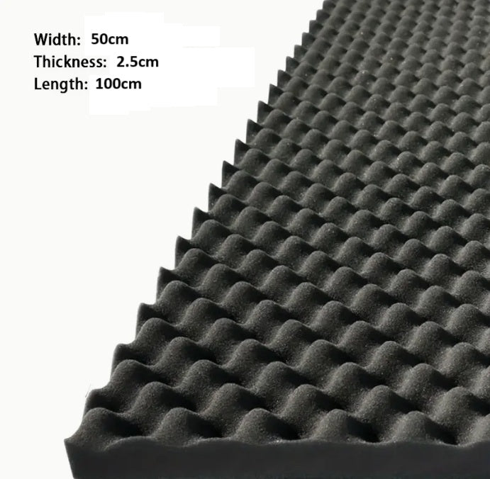 Echo-Less Acoustic Foam Self-Adhesive Sheet – 100x50x2.5cm