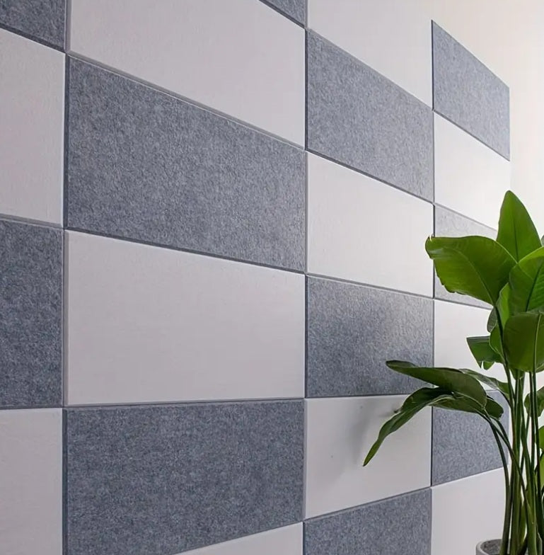 Acoustic Panels 60*30cm Rigid Fiber White 3 pack
