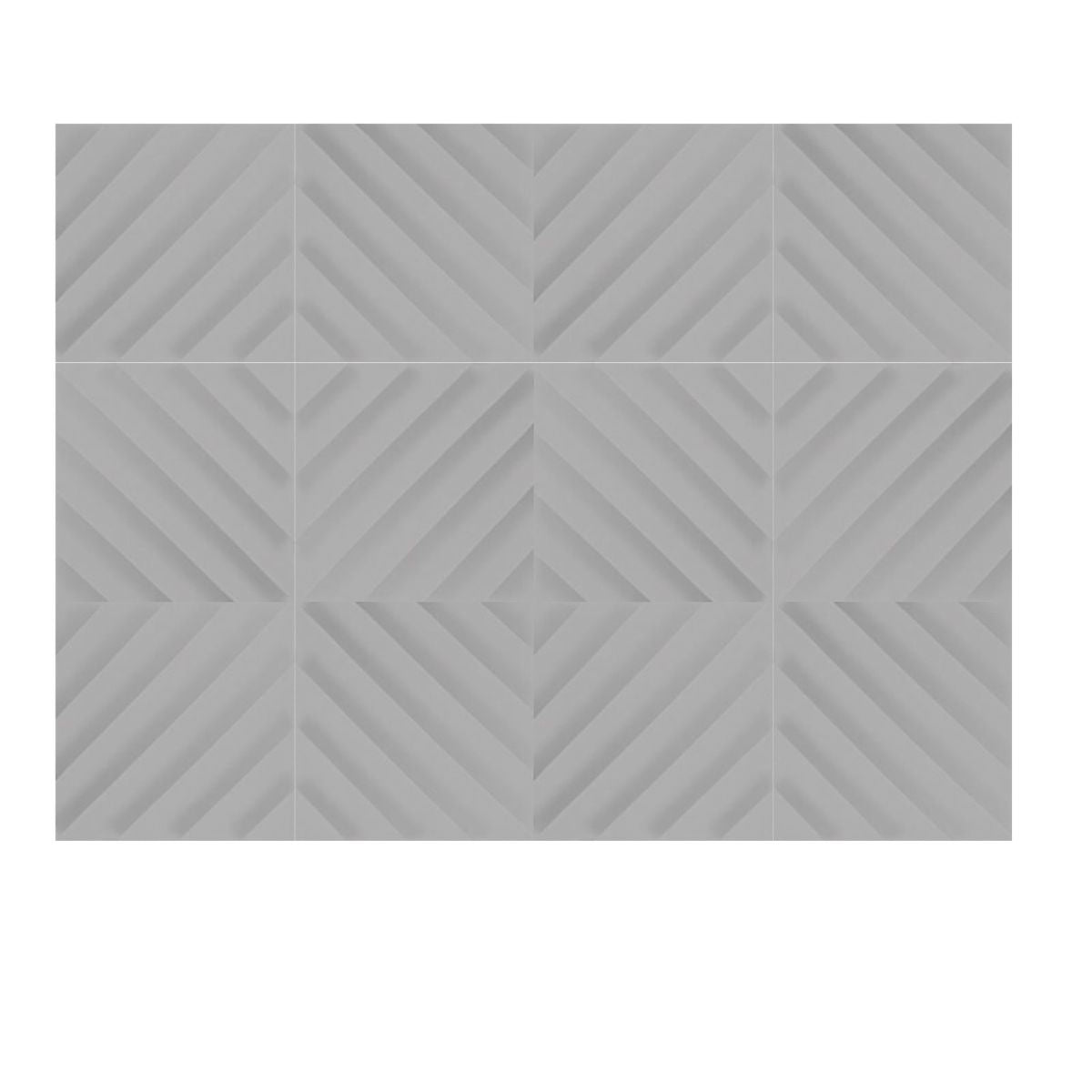 Echo-Less Diagonal Acoustic Foam Panels Grey - 12 pack