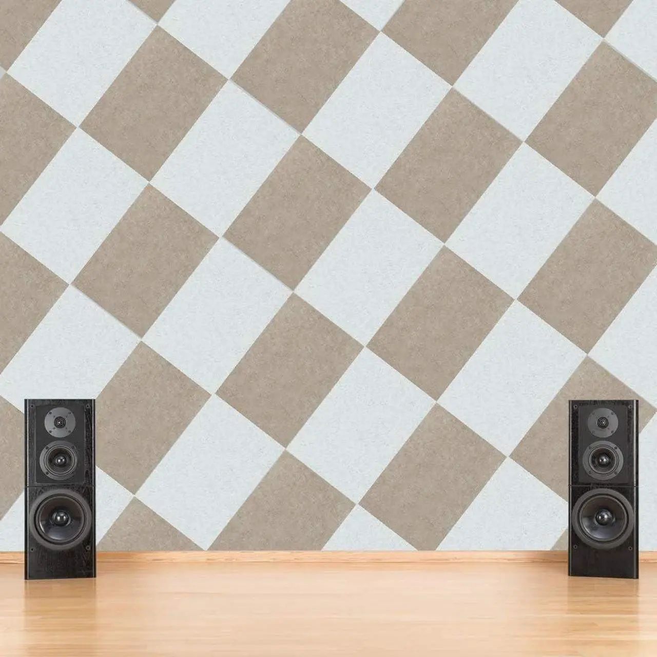 Echo-Less Acoustic Panels Rectangle  60x30cm Polyester Fibre White 6 pack