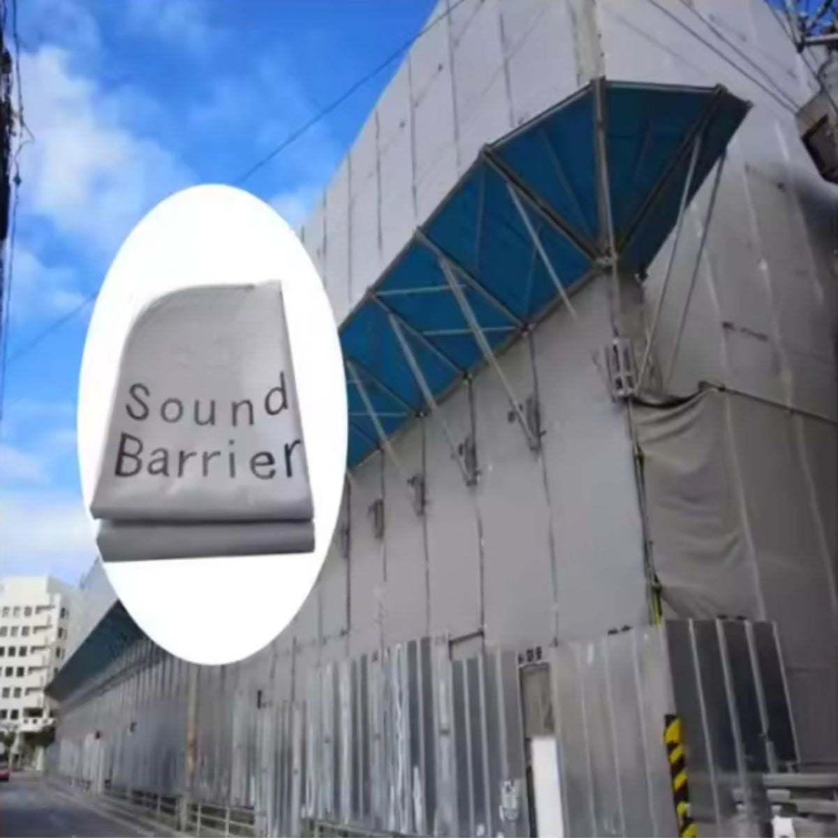 Echo-Less Construction Sound Barrier Tarp – 1.8m x 3.4m