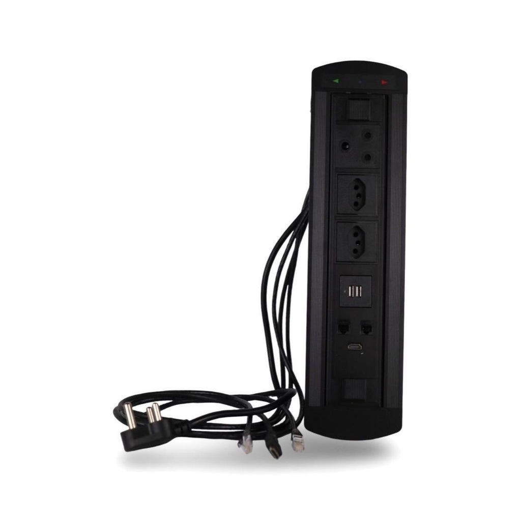 Electronic Desktop Power Pop-up with AV Hub