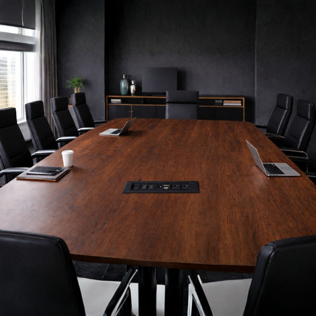 Electronic Desktop Power Pop-up with AV Hub