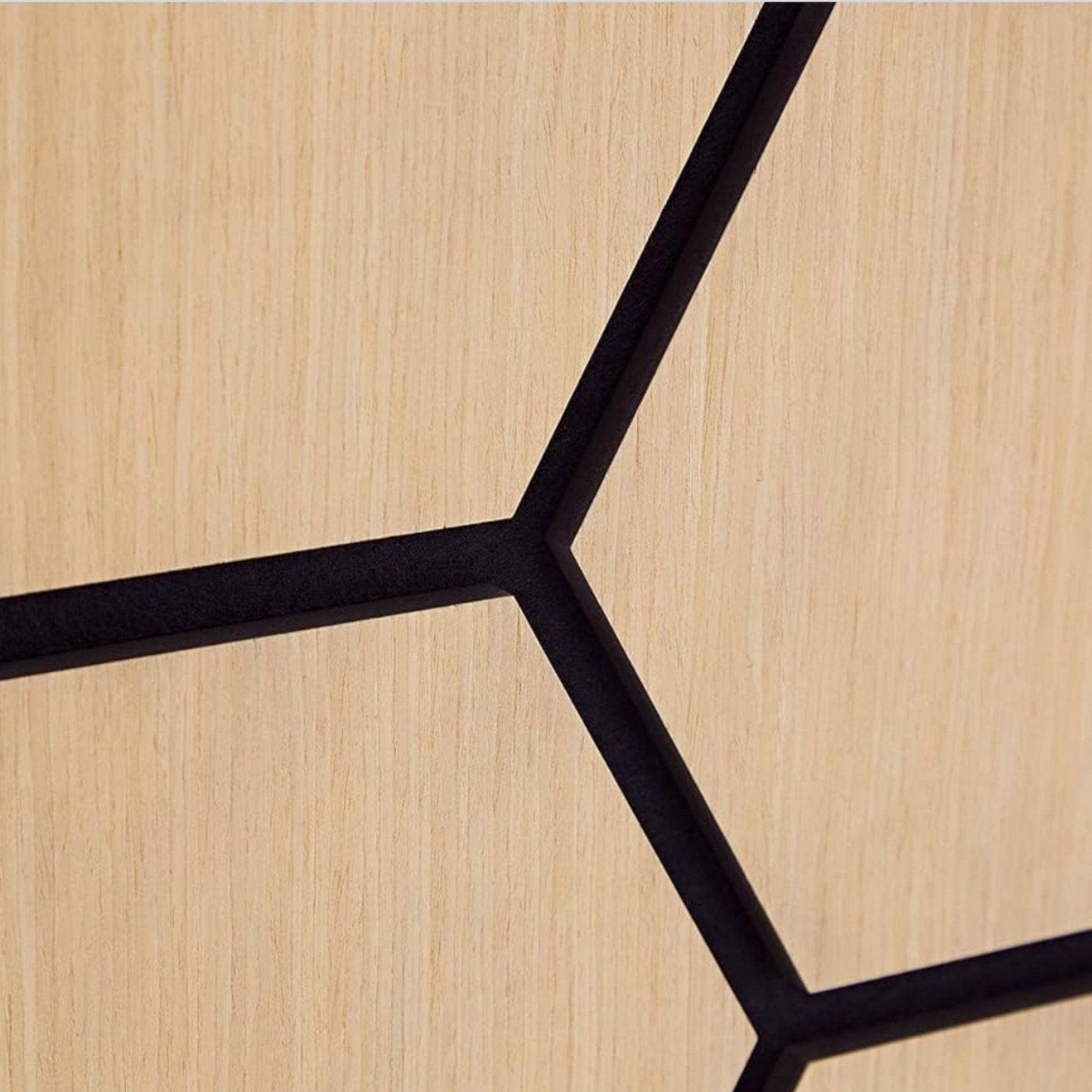 Wood Hexagonal Acoustic Panel Light Oak - 4 Panels