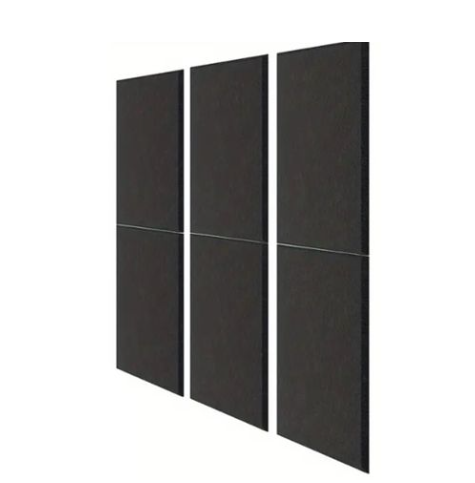 Acoustic Panels 60*30cm Rigid Fiber Black 6 pack