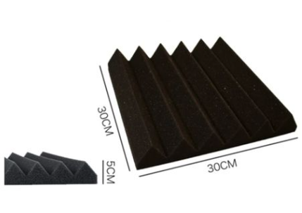 Echo-Less Self-Adhesive Acoustic Foam Wedge Panels 5cm - 12 pack