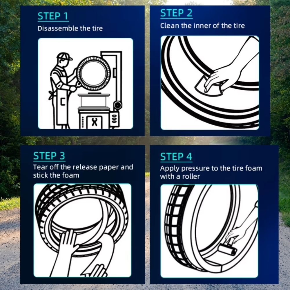 ASLONG  Tyre Silent Foam with Puncture Protect RLY-140C