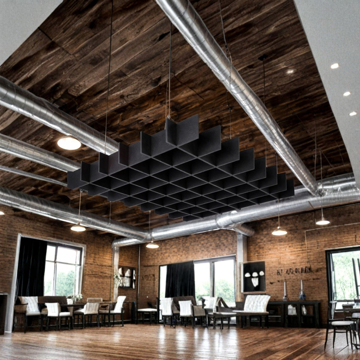 Echo-Less Link Acoustic Ceiling Baffle White/Grey 2400mm 9mm | Sound ...