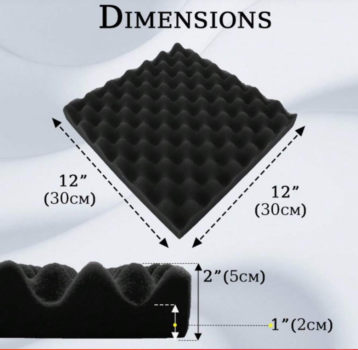 Acoustic Egg crate / Convolute Foam Panels - Echo - Less