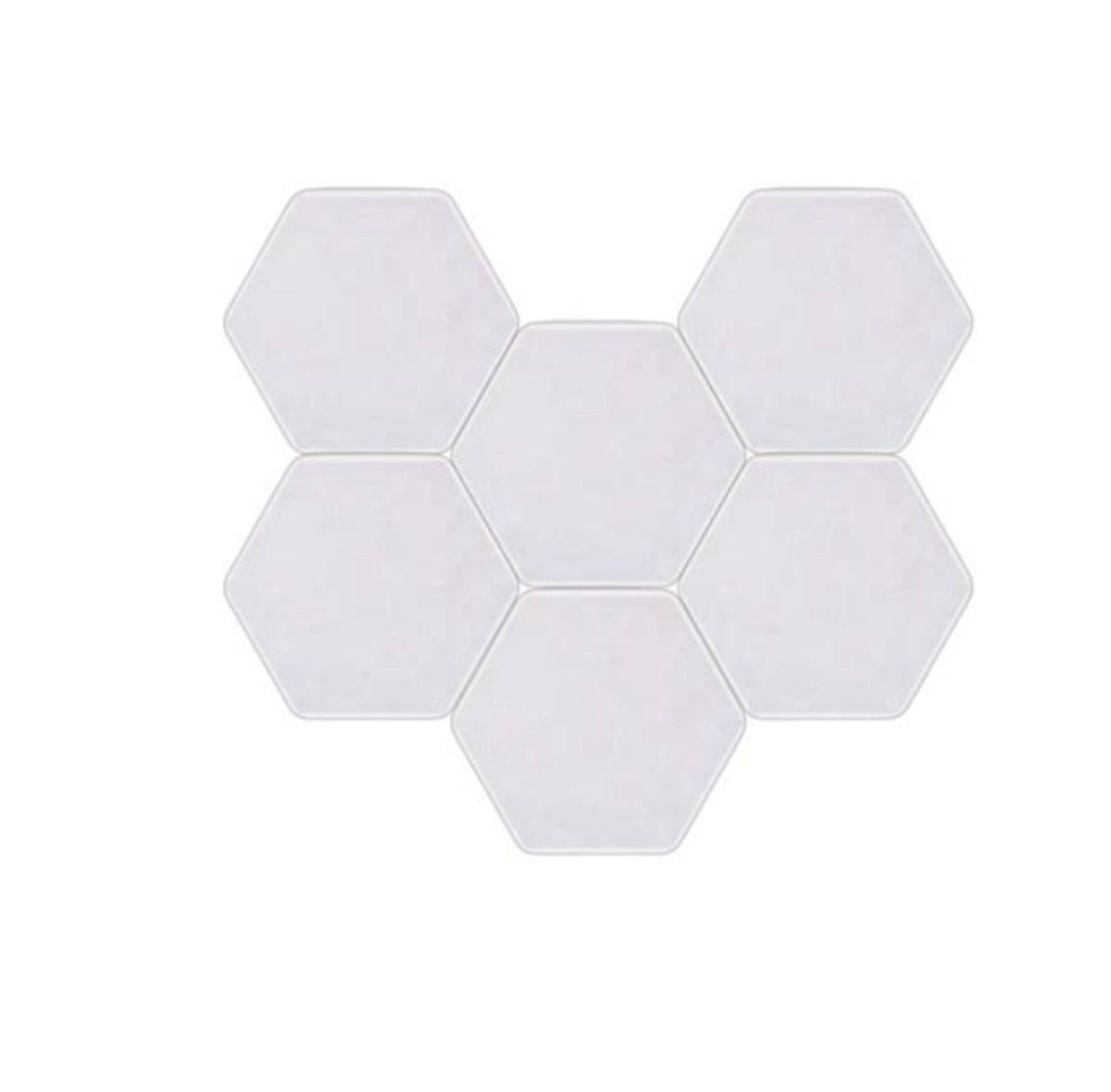 Acoustic Panels Self - adhesive Hexagon Rigid Fiber White 6 panels - Echo - Less