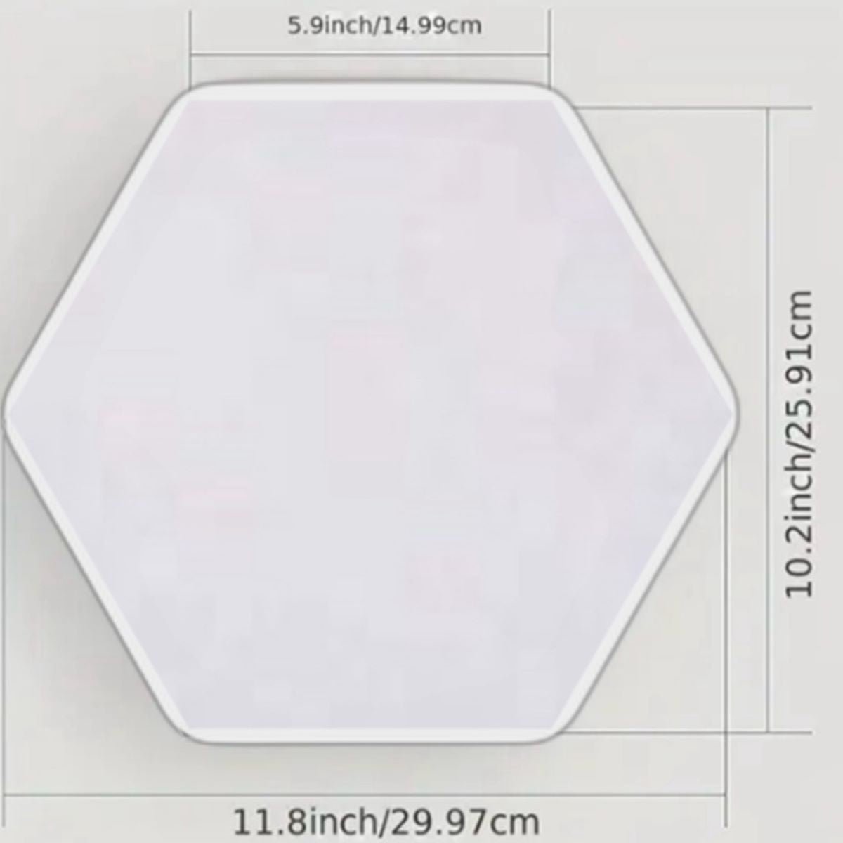 Acoustic Panels Self - adhesive Hexagon Rigid Fiber White 6 panels - Echo - Less