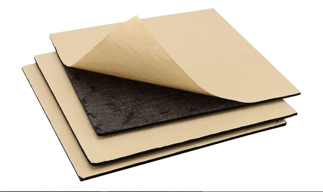 Acoustic Panels Self - adhesive Square Rigid Fiber Black - 6 pieces - Echo - Less