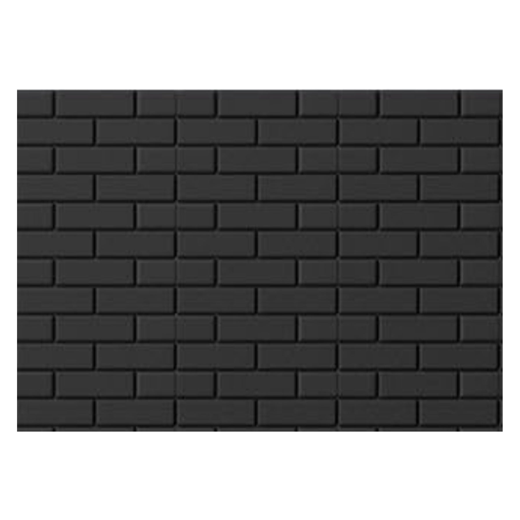 Brick Profile Fiber Acoustic Panel Black 12 Panels - Echo - Less