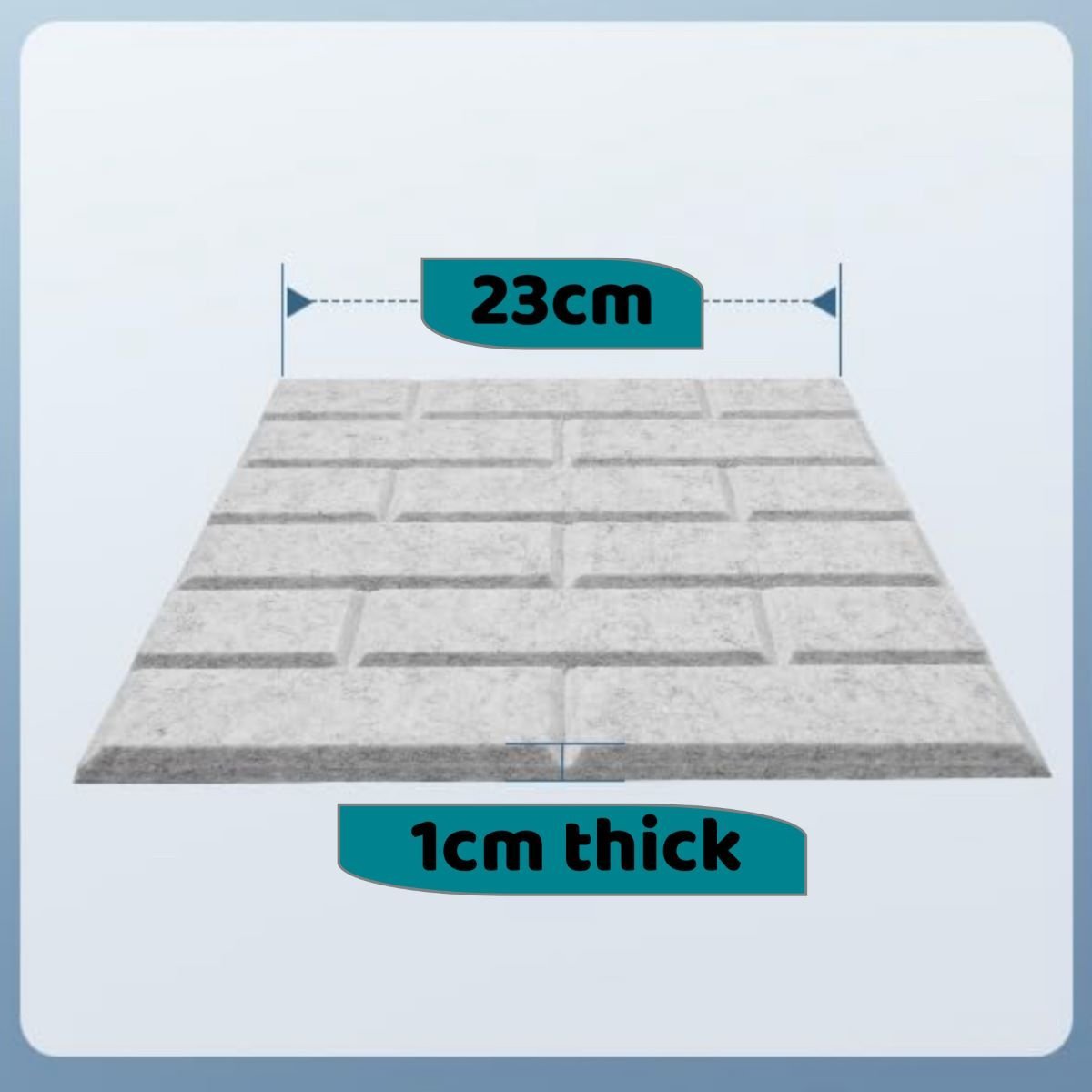 Brick Profile Fiber Acoustic Panel Grey 12 Panels - Echo - Less