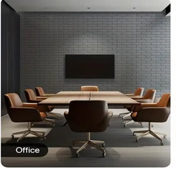 Brick Profile Fiber Acoustic Panel Grey 12 Panels - Echo - Less