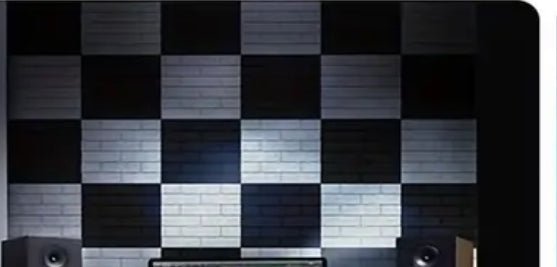 Brick Profile Fiber Acoustic Panel Grey 12 Panels - Echo - Less